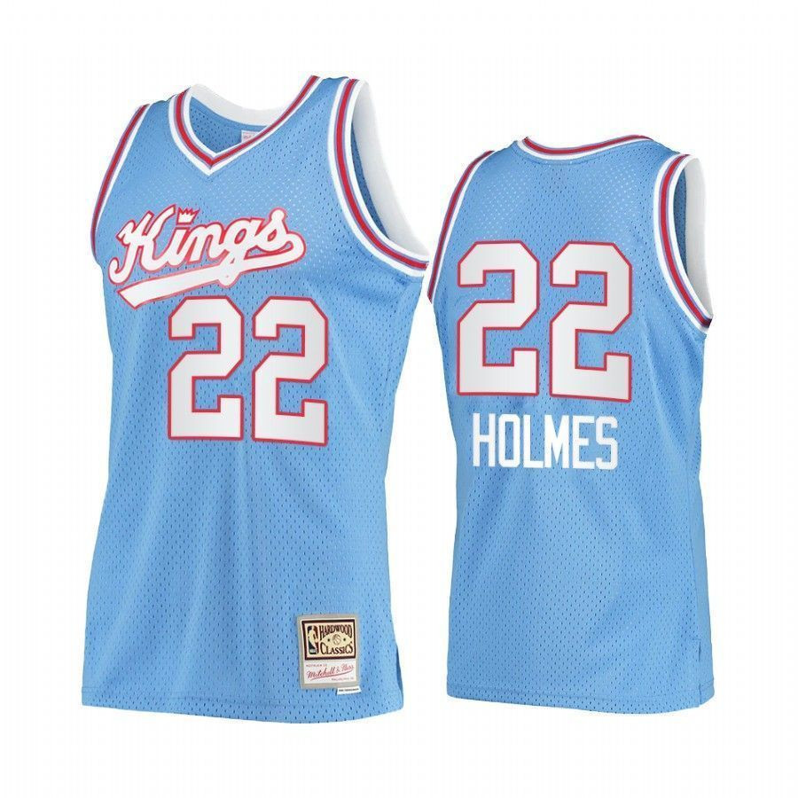 Richaun Holmes 22 Sacramento Kings Blue Hardwood Classics NBA Jersey Men's
