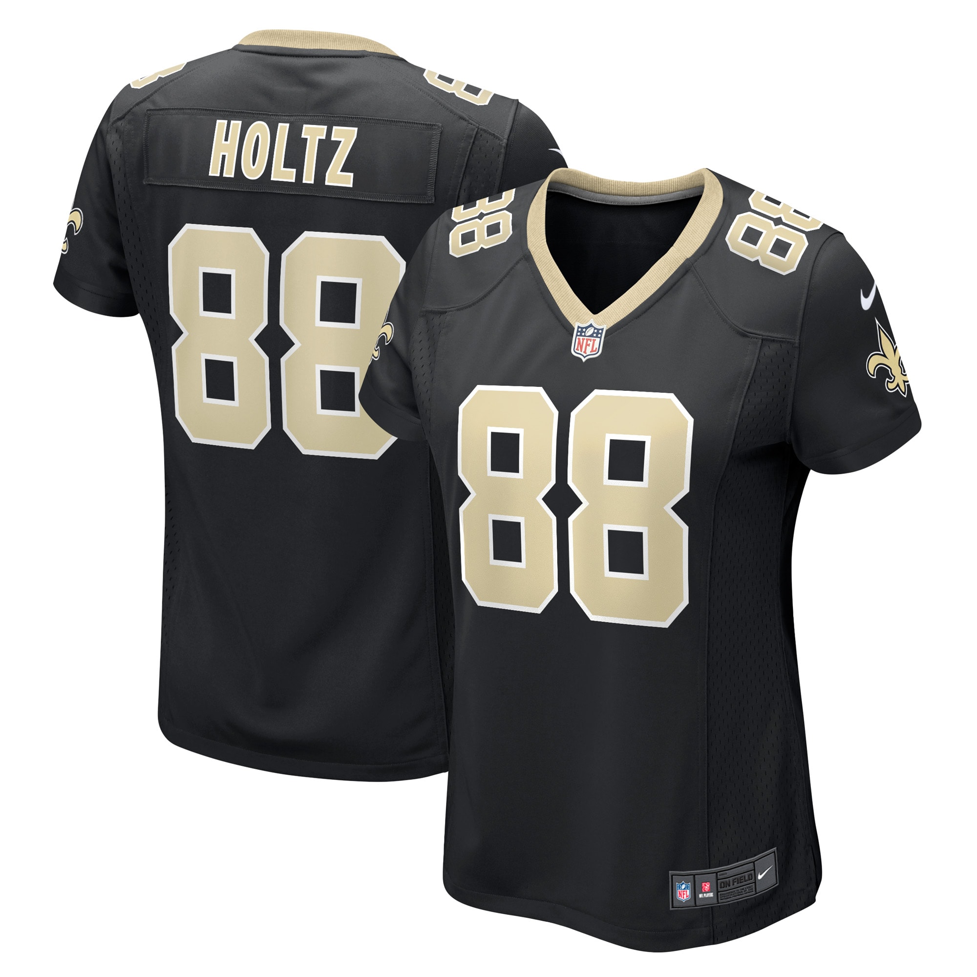 New Orleans Saints J.P. Holtz Black Game Player NFL Jersey Women's