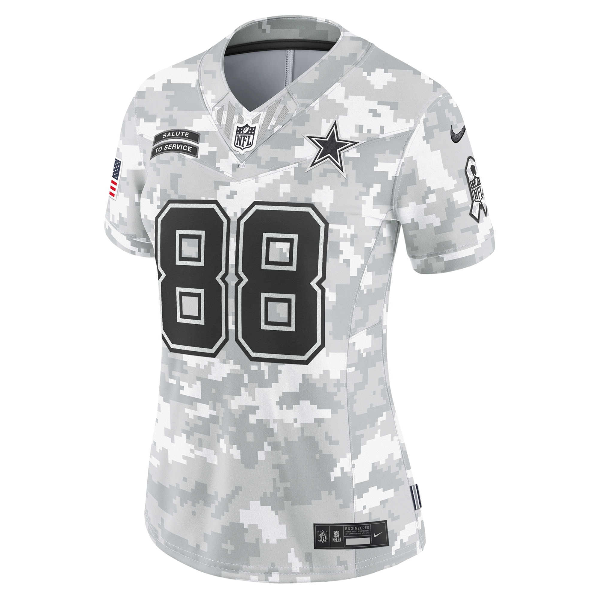 Dallas Cowboys CeeDee Lamb Arctic Camo 2024 Salute to Service Limited NFL Jersey Women's