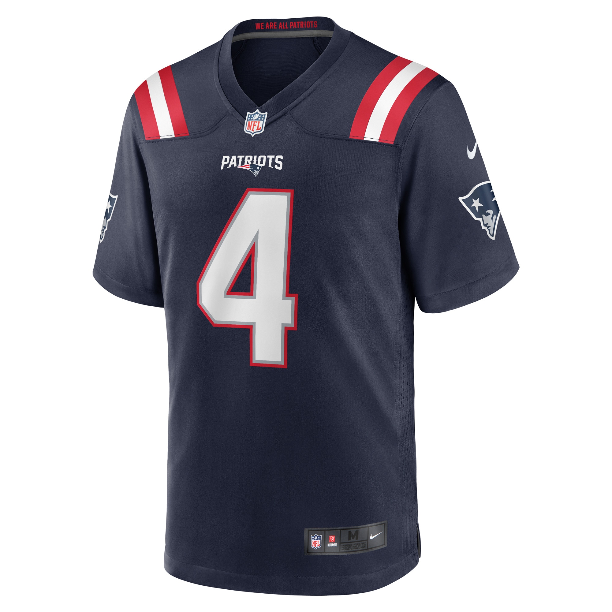New England Patriots Bailey Zappe Navy Game Player NFL Jersey Men's