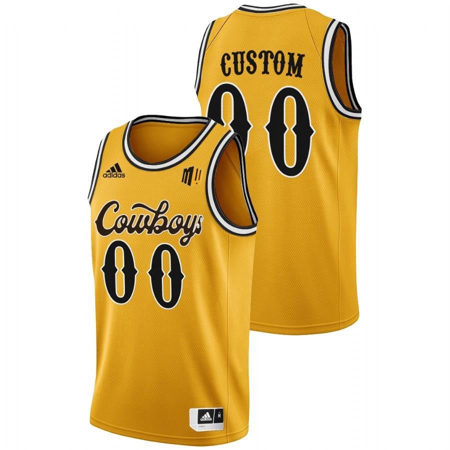 Wyoming Cowboys Custom 00 2022 Gold College NCAA Jersey Men's