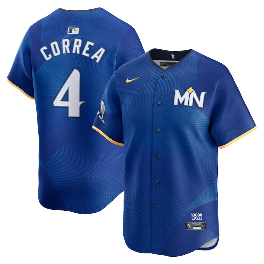 Carlos Correa 4 Minnesota Twins 2024 City Connect Limited Royal MLB Jersey Men's