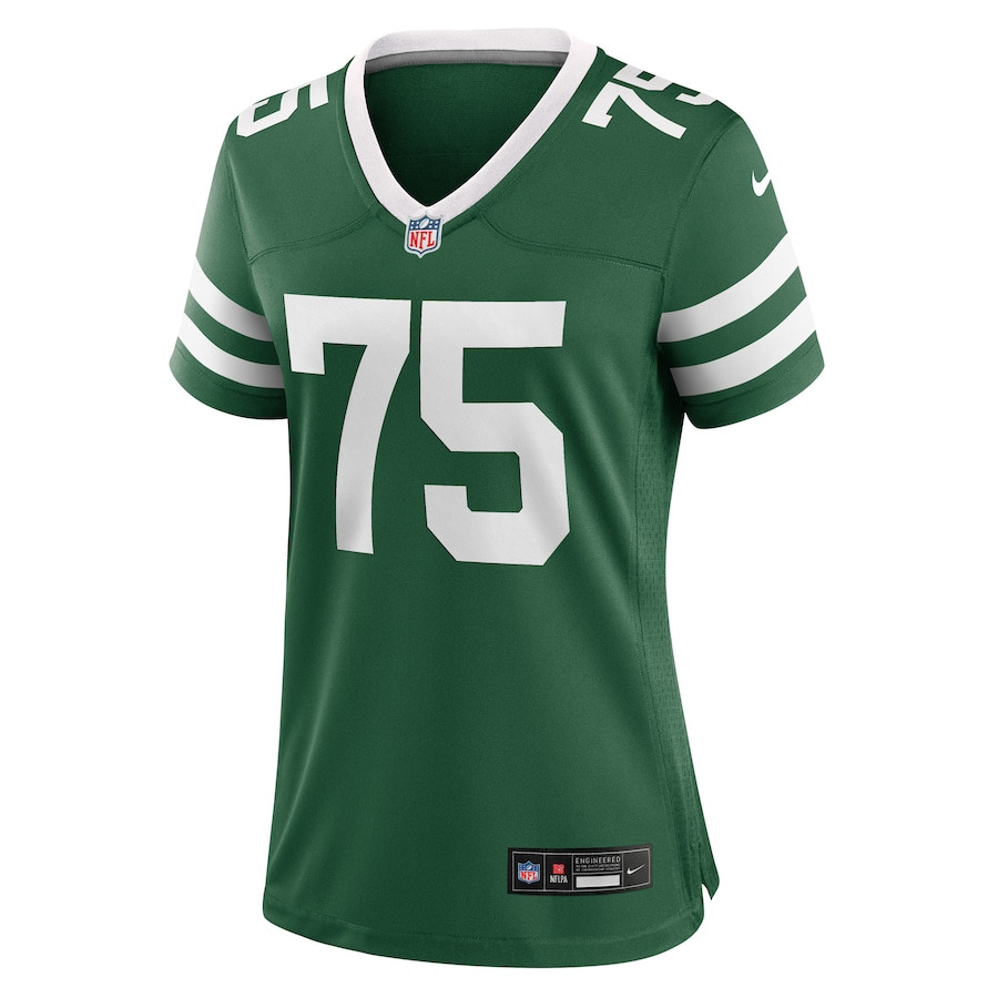 Alijah Vera-Tucker 75 New York Jets Team Game Legacy Green NFL Jersey Women's