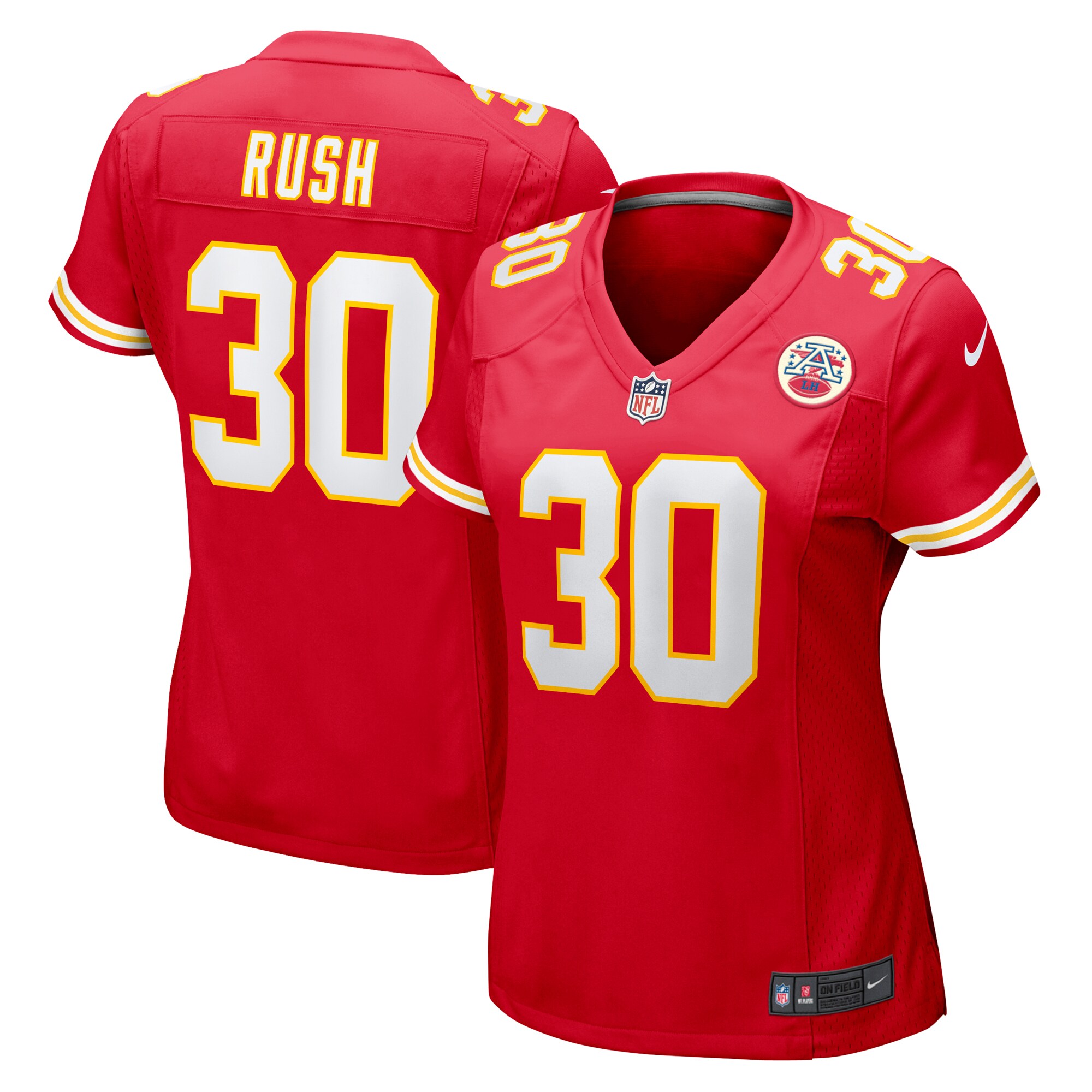 Kansas City Chiefs Darius Rush Red Team Game NFL Jersey Women's