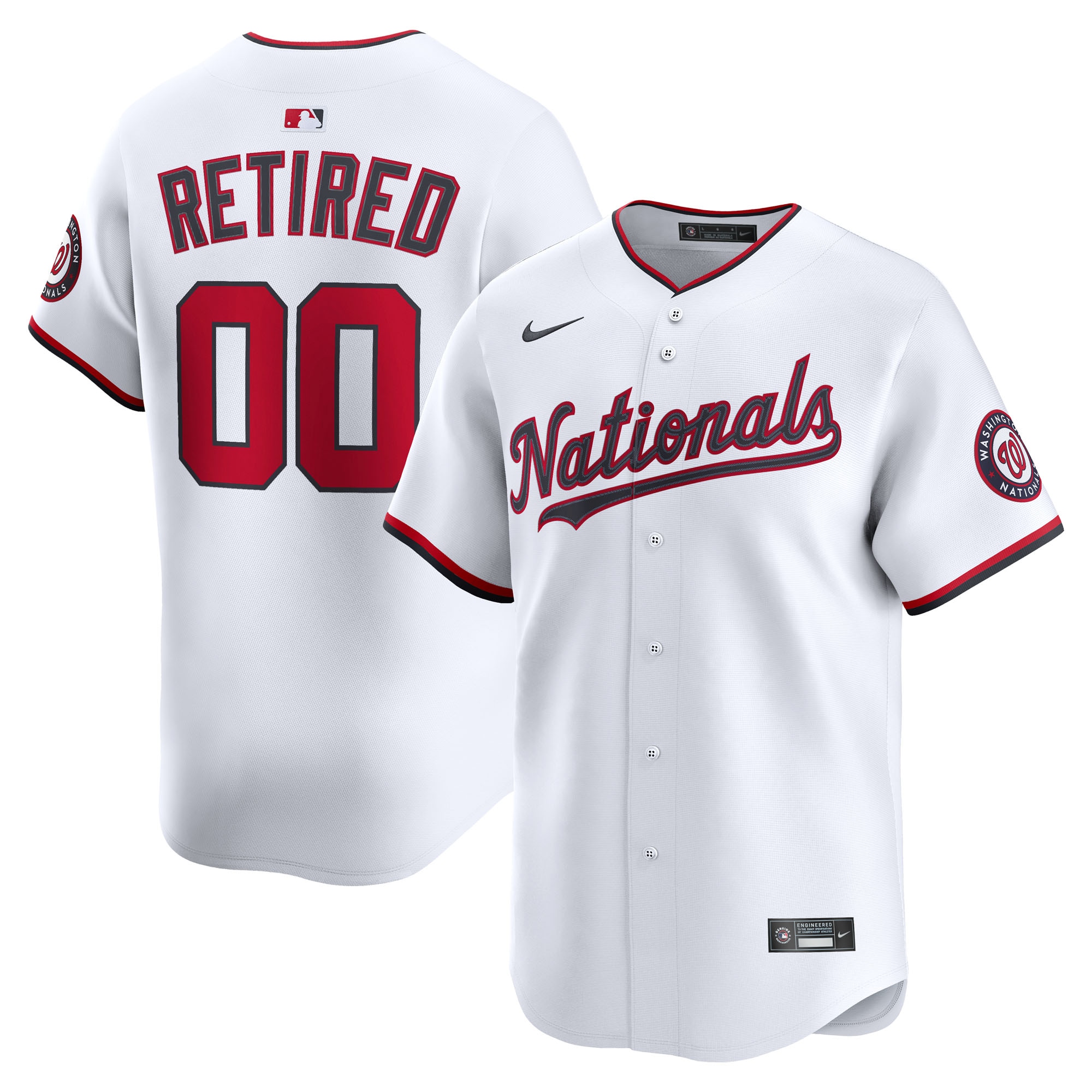 Washington Nationals White Home Limited Pick-A-Player Retired Roster MLB Jersey Men's