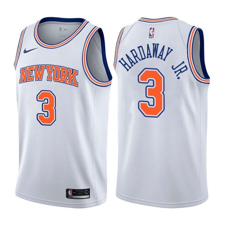 New York Knicks Tim Hardaway Jr. 3 State White NBA Jersey Men's
