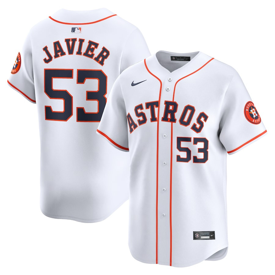 Cristian Javier 53 Houston Astros Home Limited Player White MLB Jersey Men's