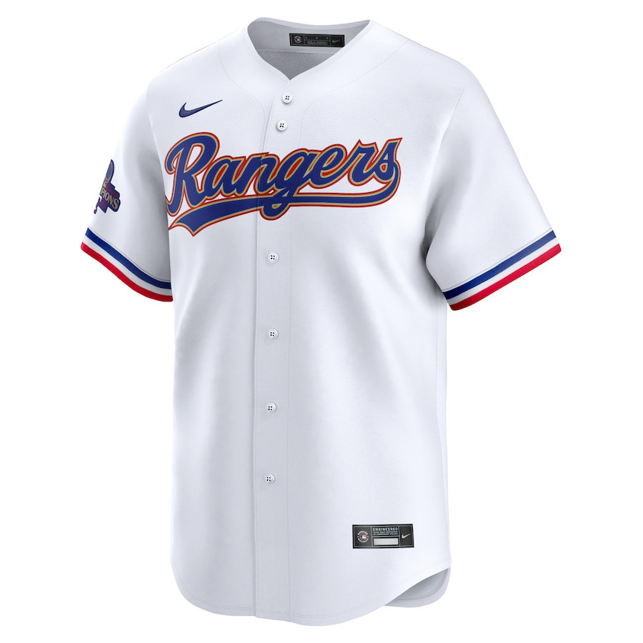 Josh Jung 6 Texas Rangers 2024 Gold Collection Limited White MLB Jersey Men's