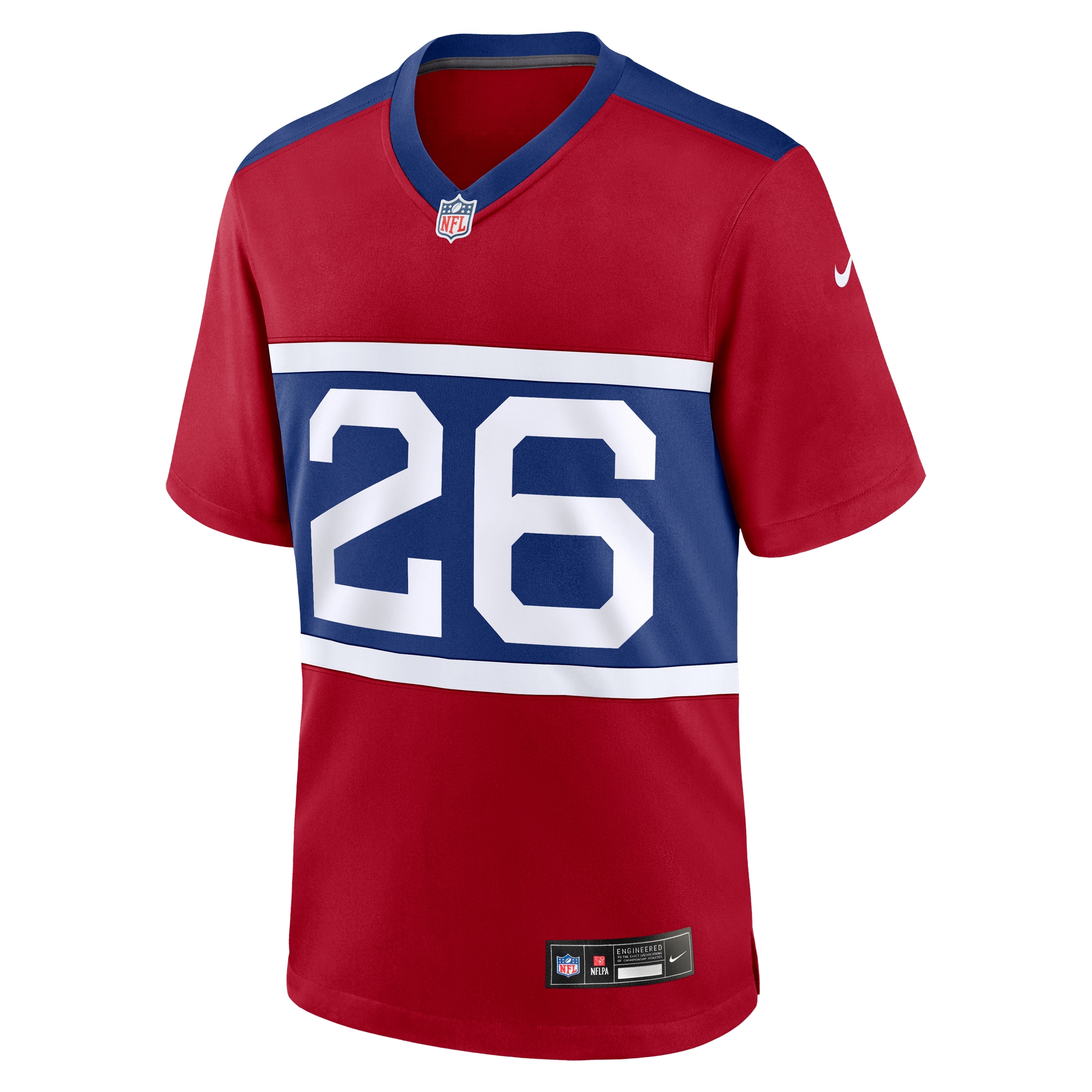 New York Giants Devin Singletary Century Red Alternate Player Game NFL Jersey Men's