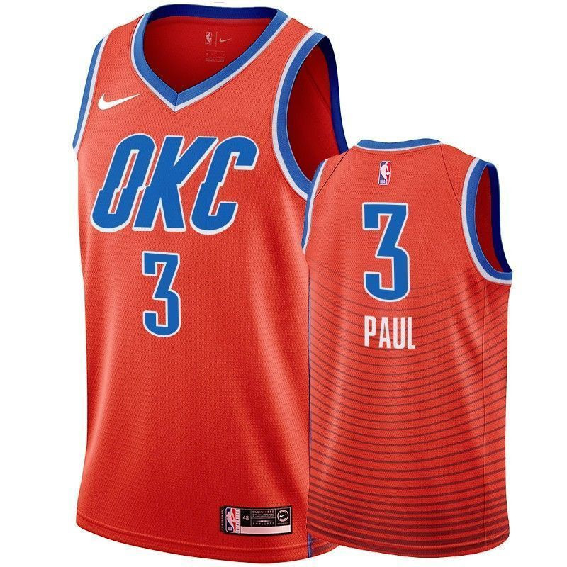Oklahoma City Thunder Chris Paul 3 Statet NBA Jersey Men's