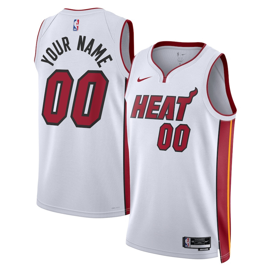 Miami Heat 2023/24 Association Swingman Custom White NBA Jersey Men's
