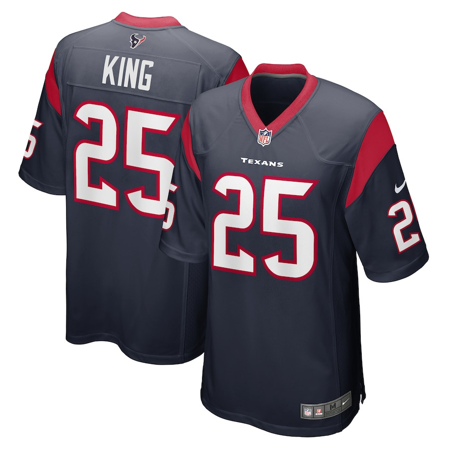 Desmond King 25 Houston Texans Game Navy NFL Jersey Men's