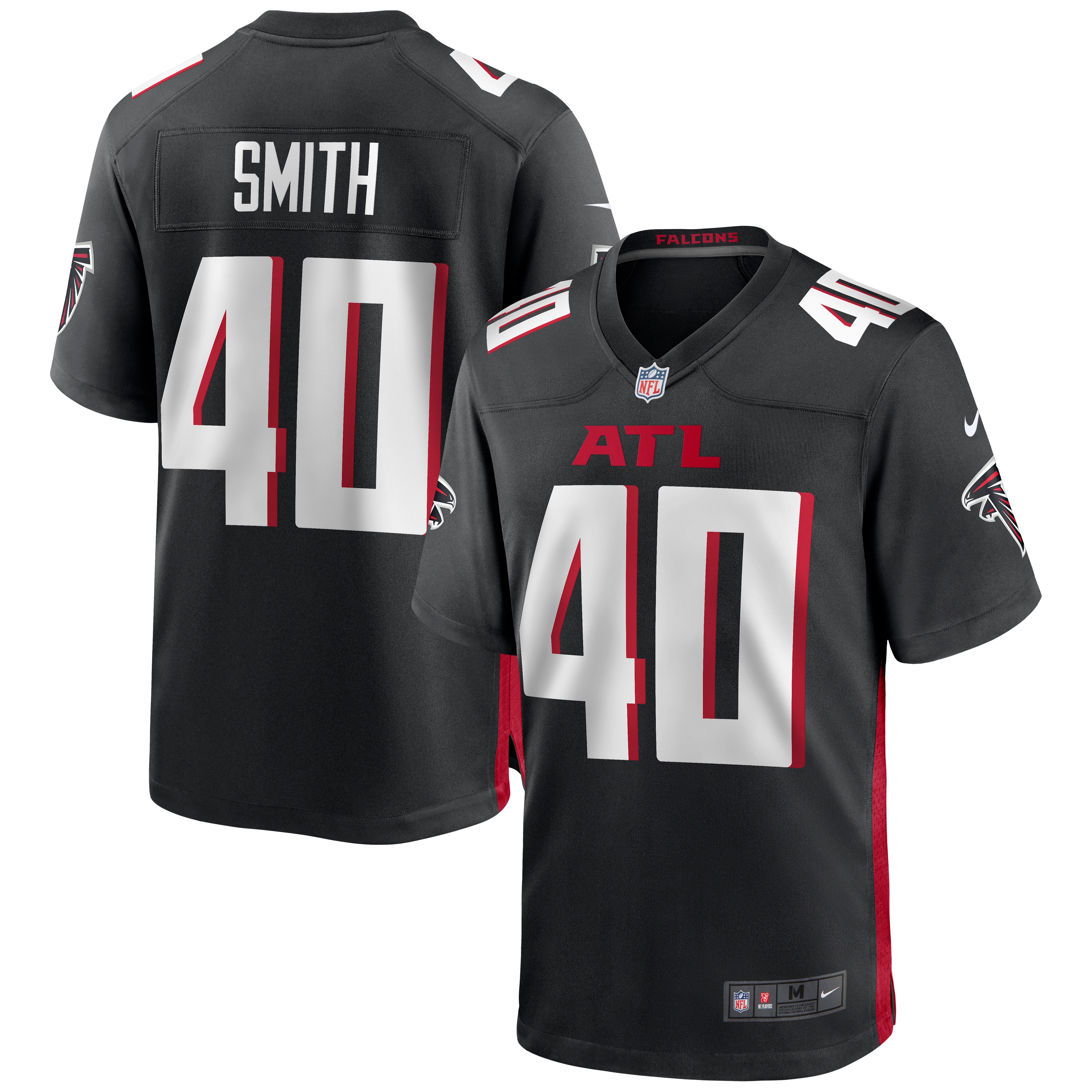 Atlanta Falcons Keith Smith Black Game NFL Jersey Men's