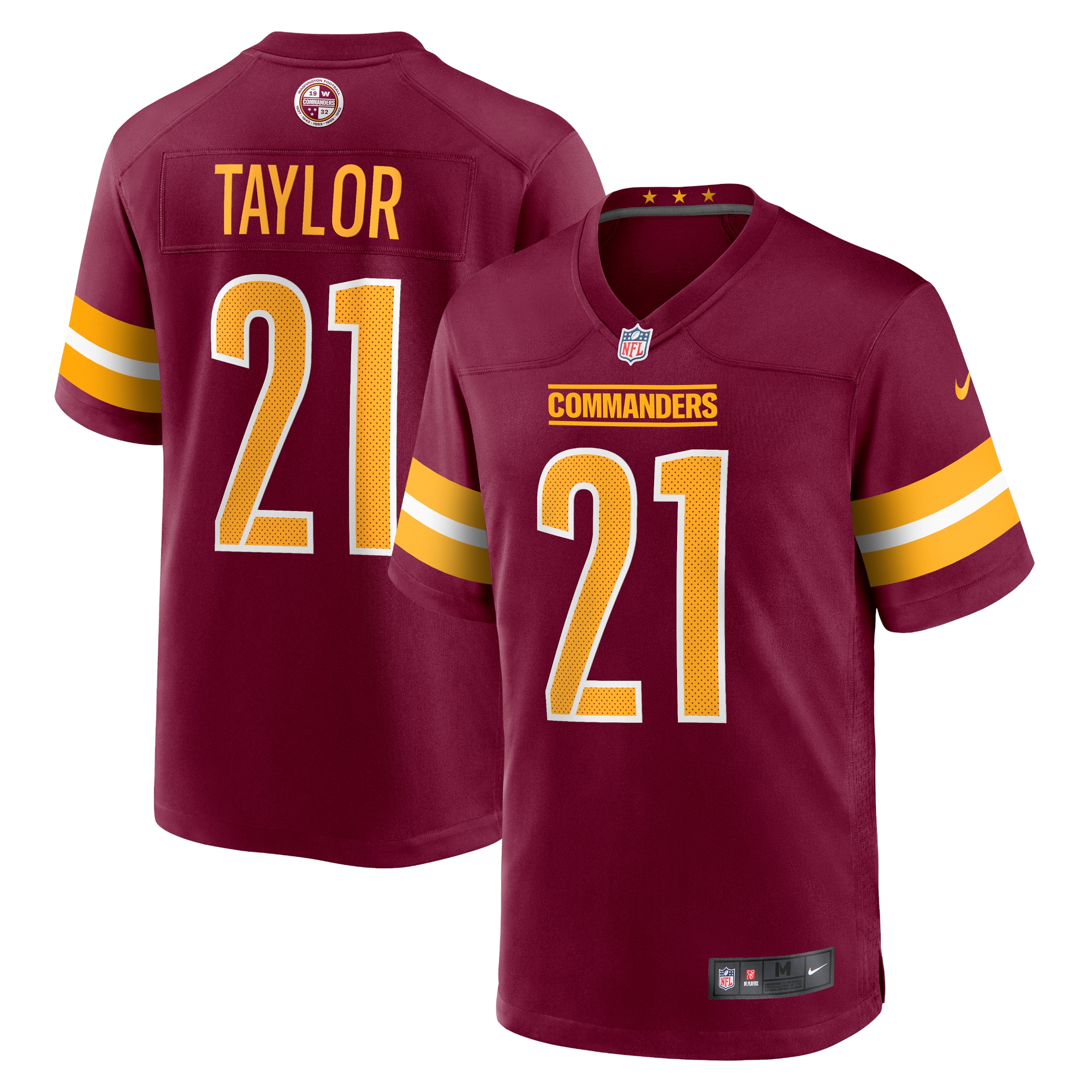 Washington Commanders Sean Taylor Burgundy Retired Player Game NFL Jersey Men's