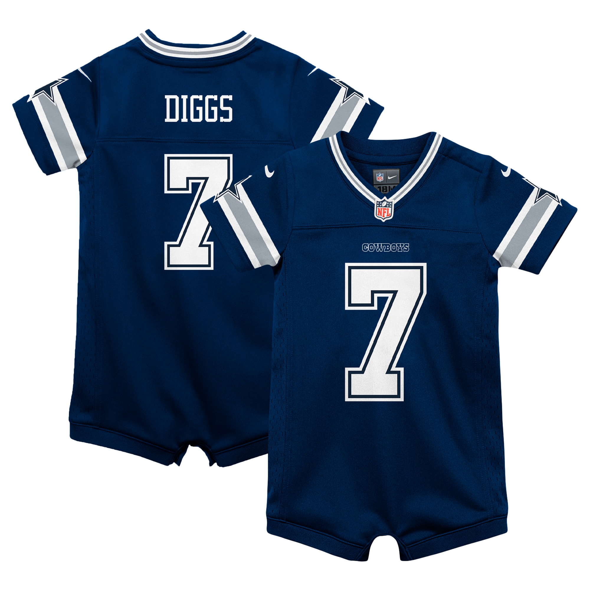 Infant Dallas Cowboys Trevon Diggs Navy Game Romper NFL Jersey Men's