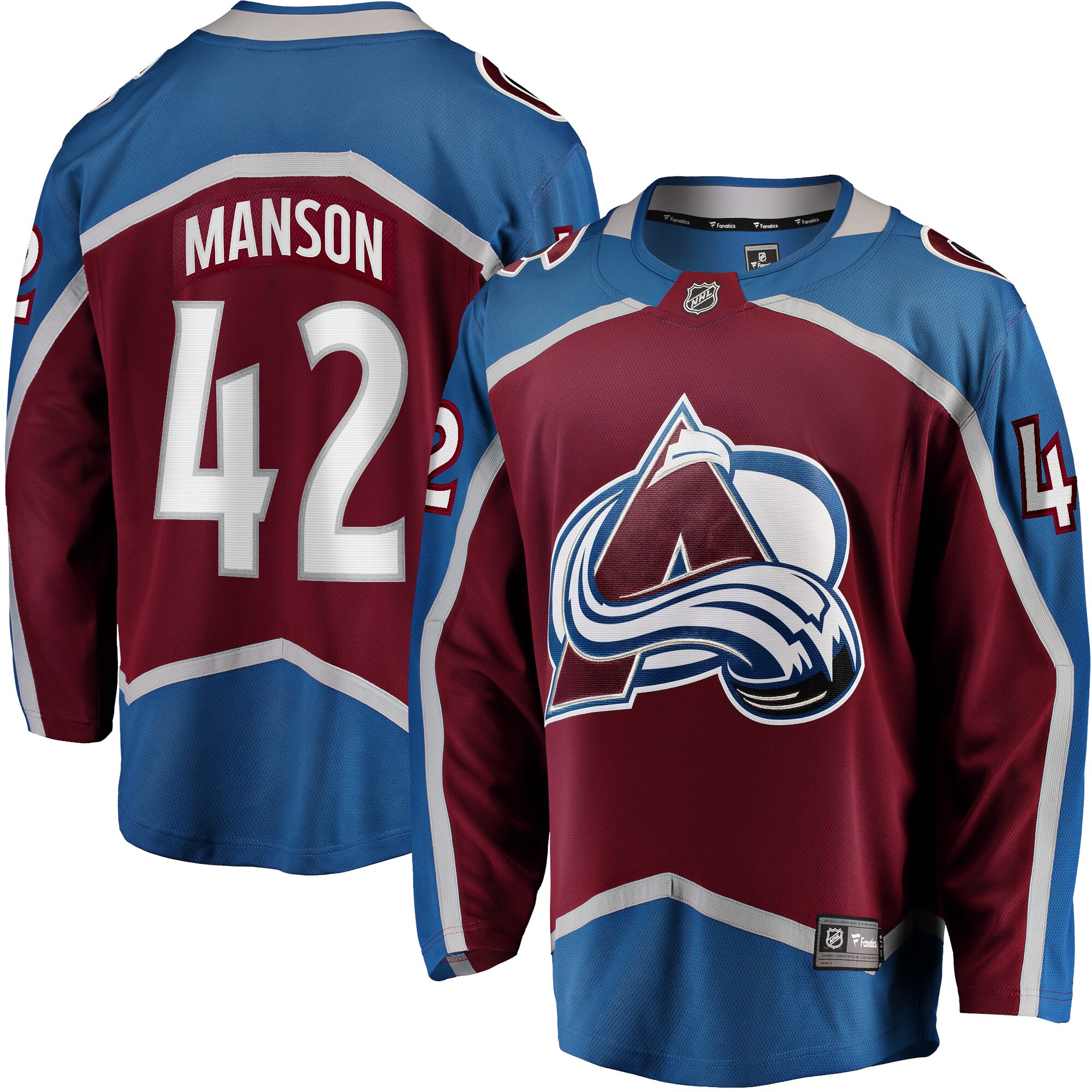 Colorado Avalanche Josh Manson Burgundy Home Breakaway Player NHL Jersey Men's