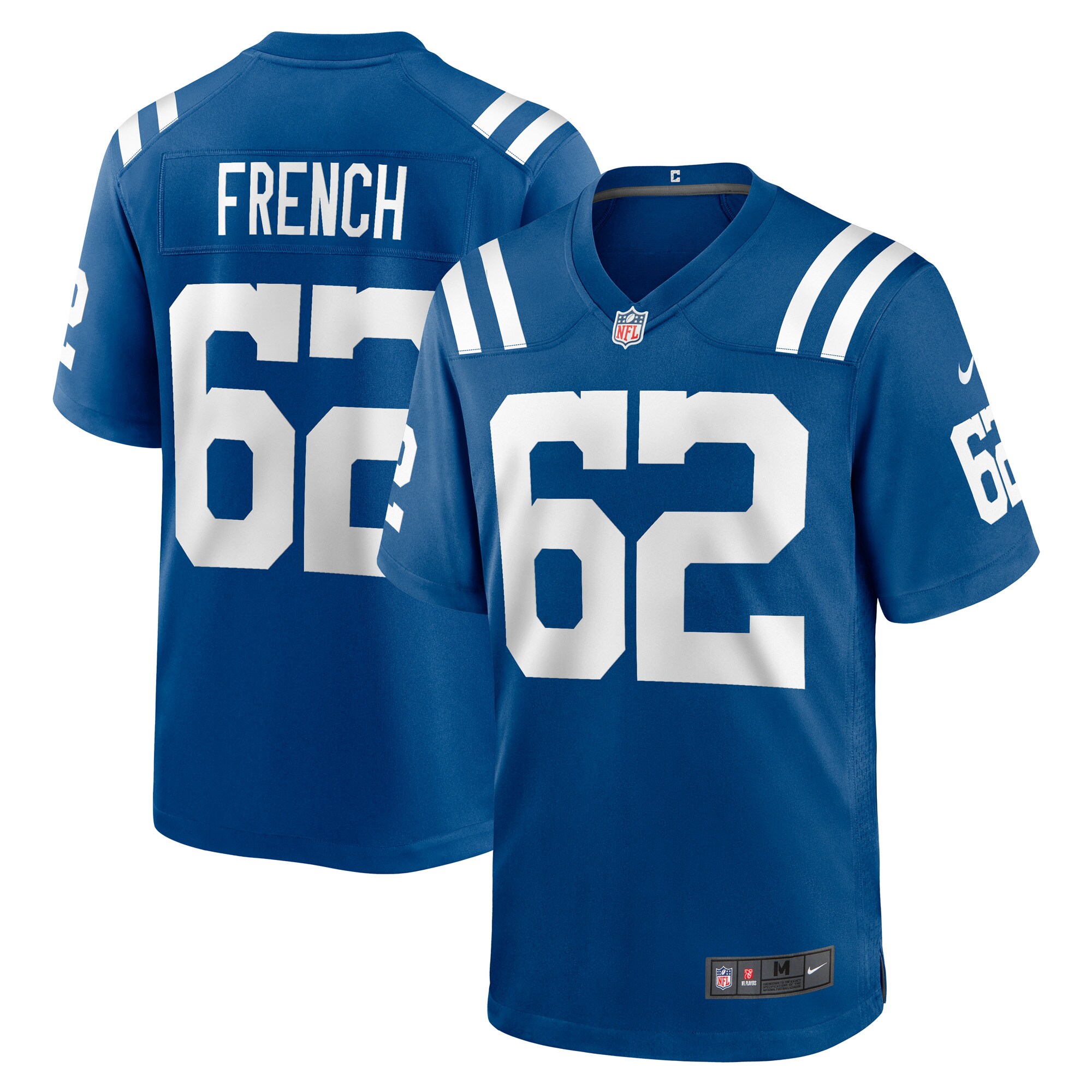 Indianapolis Colts Wesley French Royal Game Player NFL Jersey Men's