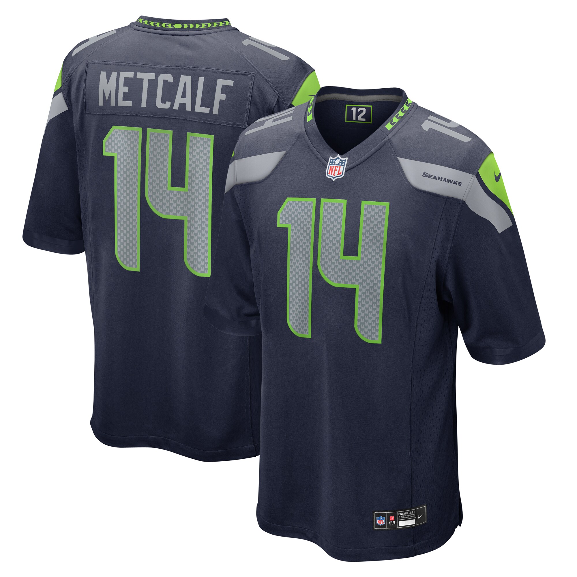 Seattle Seahawks DK Metcalf College Navy Game NFL Jersey Men's