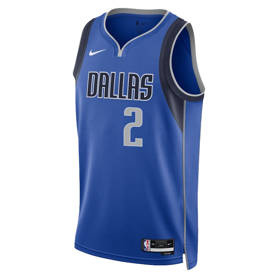 Dereck Lively II 2 Dallas Mavericks 2024 FINALS PATCH Swingman Icon Edition Blue NBA Jersey Men's