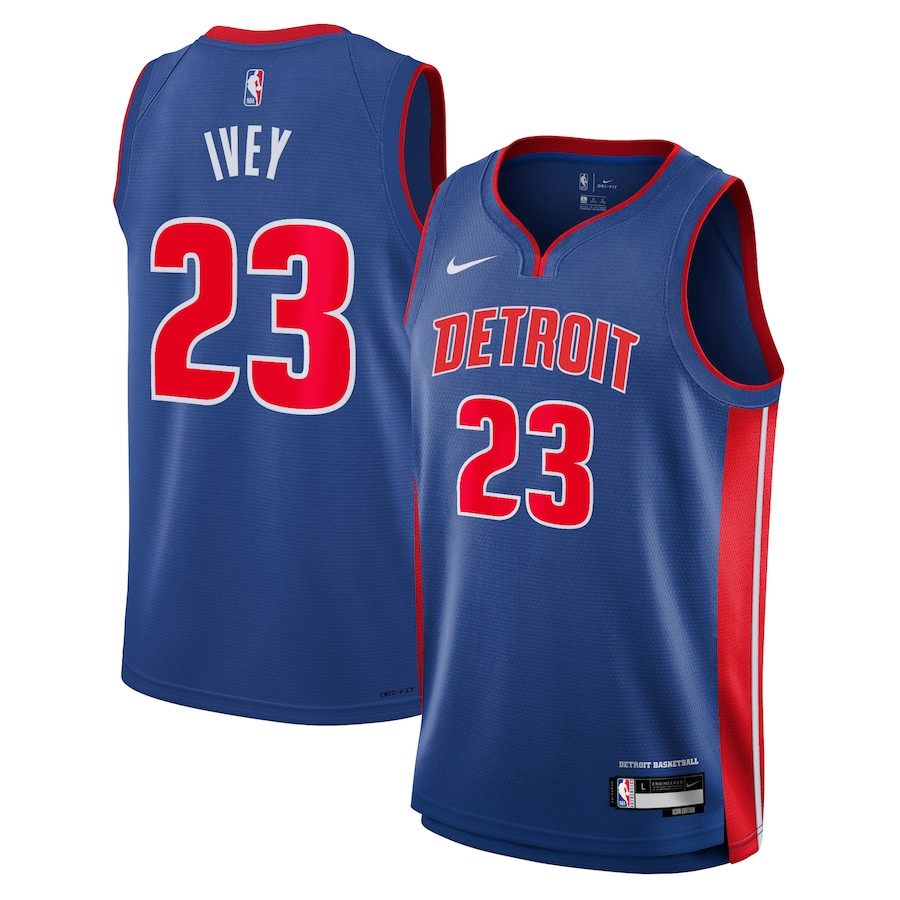 Jaden Ivey 23 Detroit Pistons Unisex Swingman Icon Edition Blue NBA Jersey Unisex