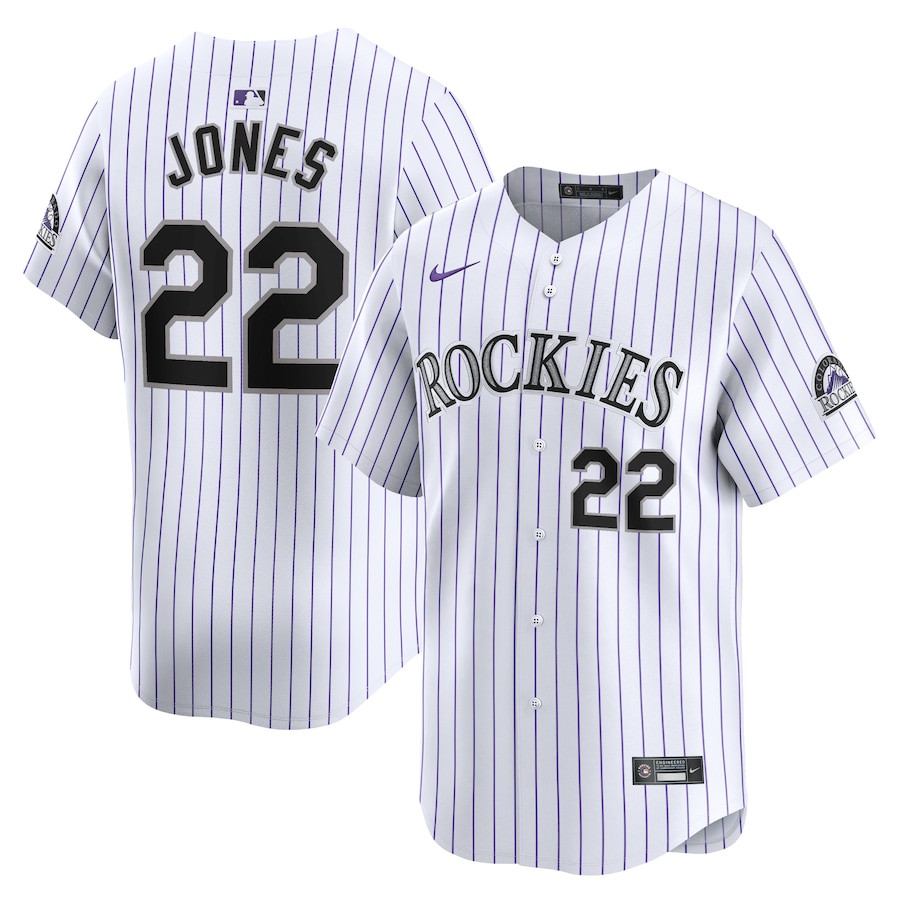 Nolan Jones 22 Colorado Rockies Home Limited White MLB Jersey Men's