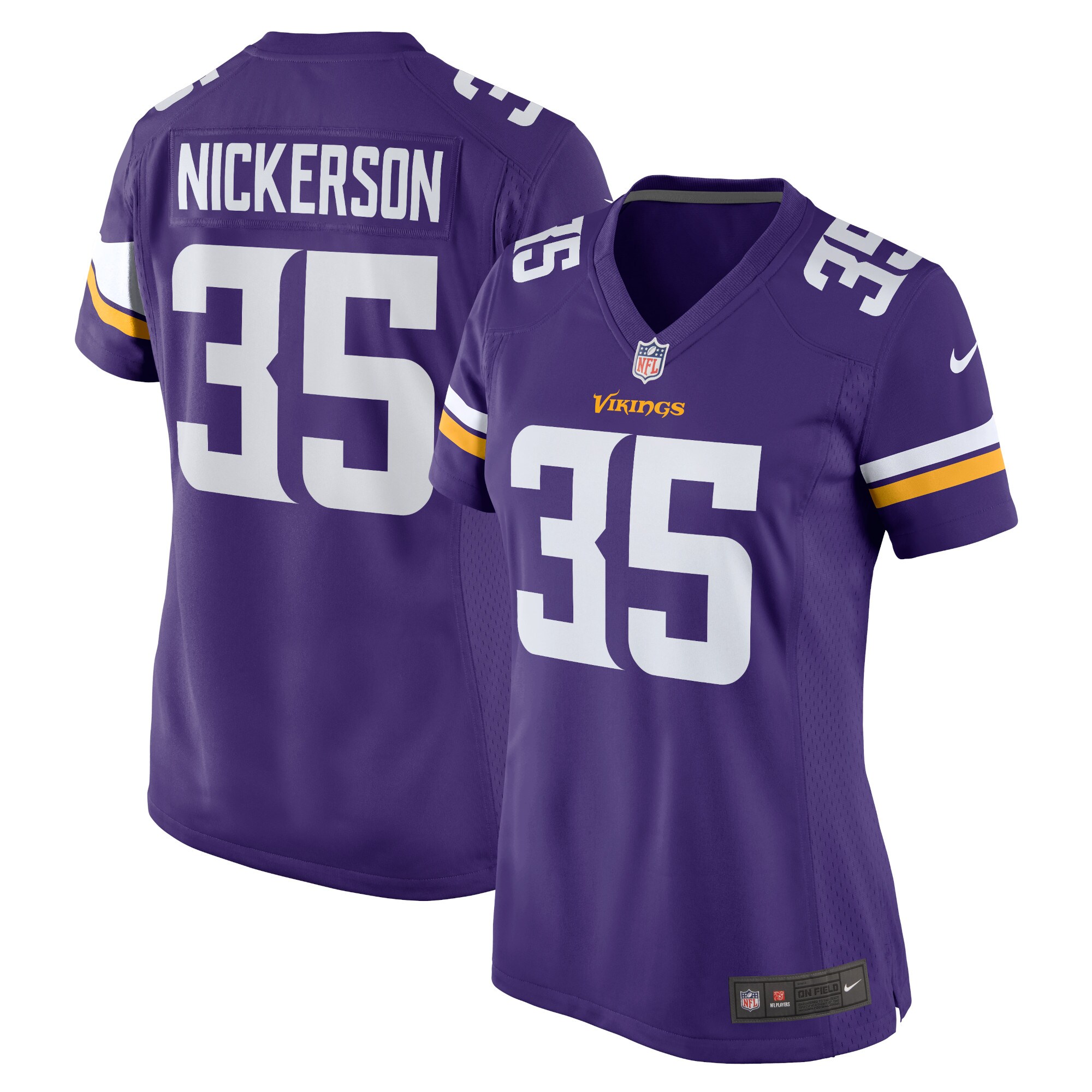 Minnesota Vikings Parry Nickerson Purple Home Game Player NFL Jersey Women's