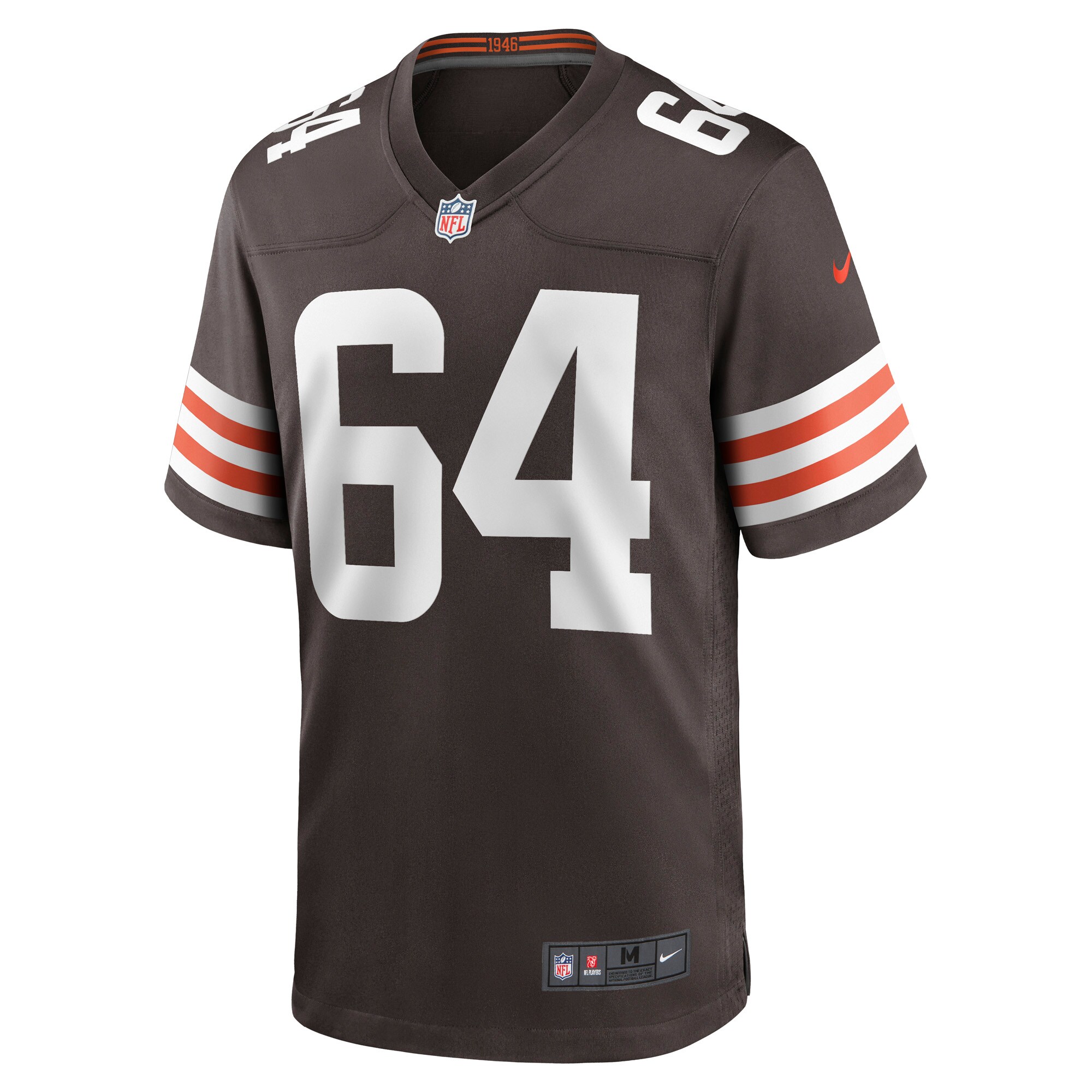 Cleveland Browns Joe DeLamielleure Brown Game Retired Player NFL Jersey Men's