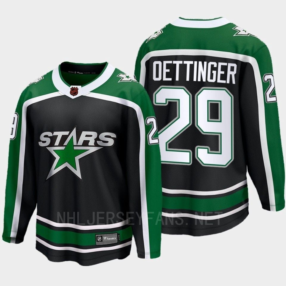 Dallas Stars 2022 Jake Oettinger 29 Special Edition 2.0 Breakaway Player Black NHL Jersey Men's