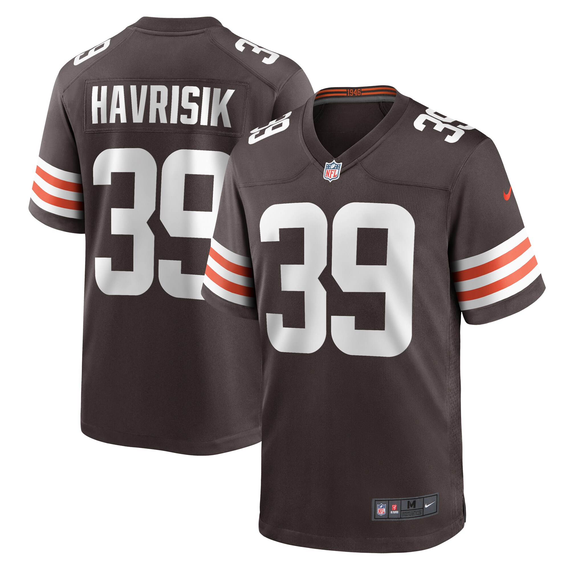 Cleveland Browns Lucas Havrisik Brown Team Game NFL Jersey Men's