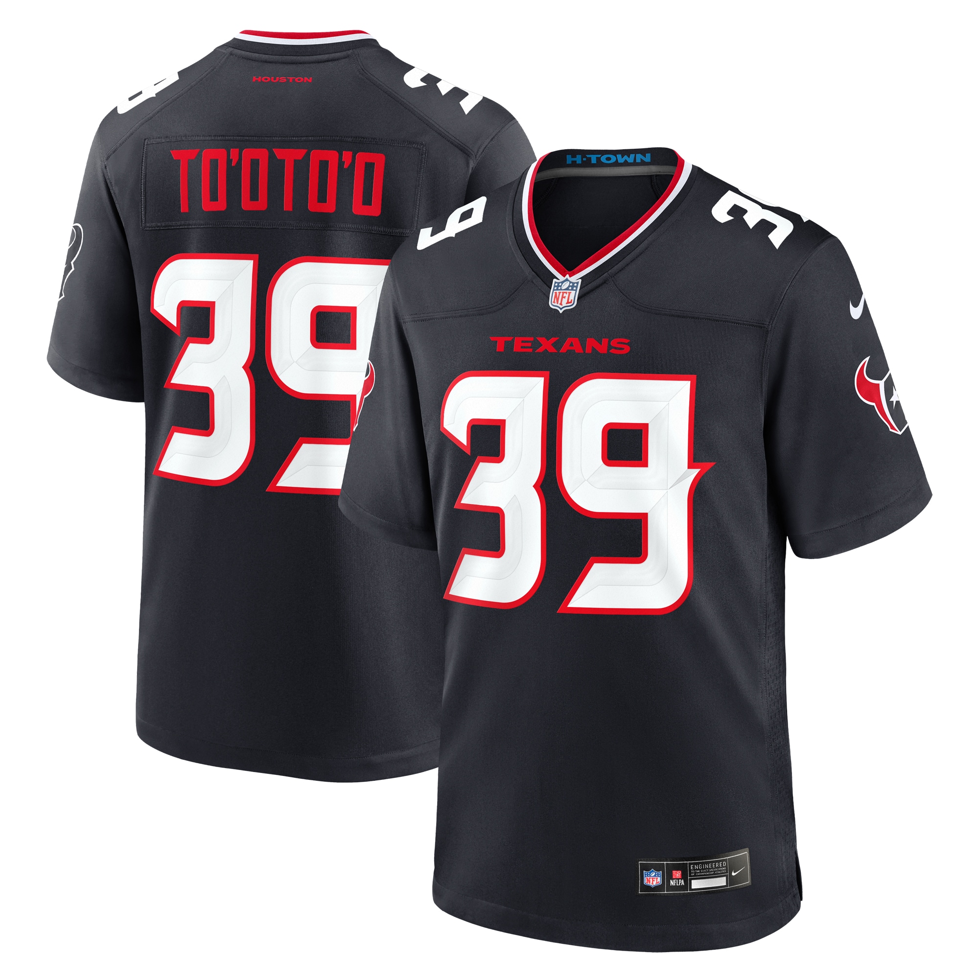 Houston Texans Henry To'oto'o Navy Team Game NFL Jersey Men's