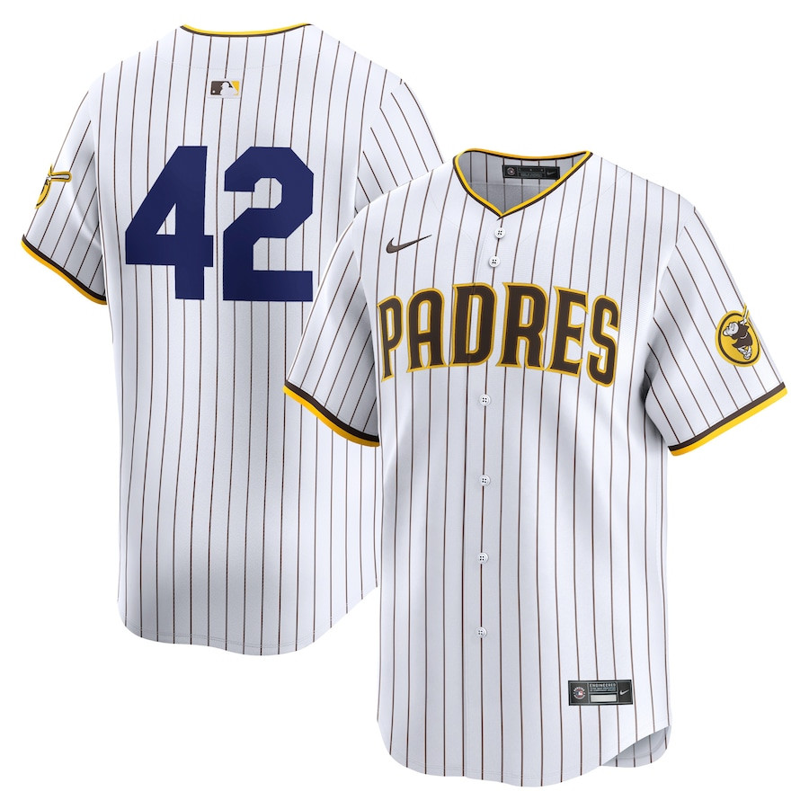 San Diego Padres 2024 Jackie Robinson Day Home Limited White MLB Jersey Men's