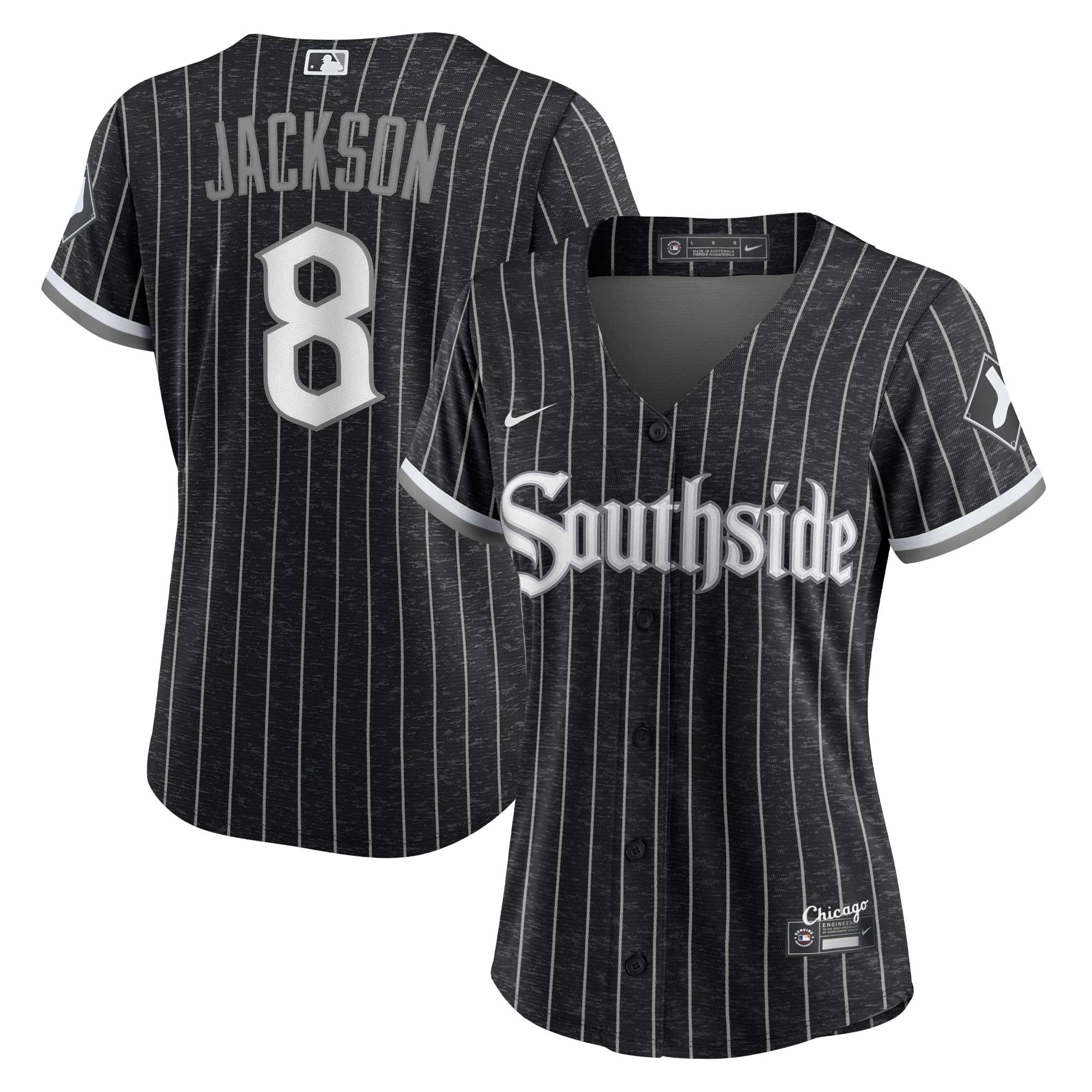 Chicago White Sox Bo Jackson Black City Connect Player MLB Jersey Women's