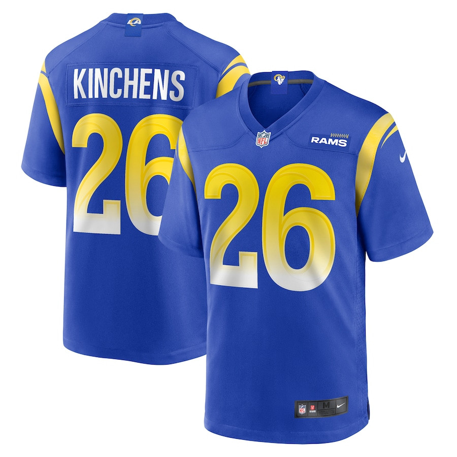 Kamren Kinchens 26 Los Angeles Rams Team Game Royal NFL Jersey Men's