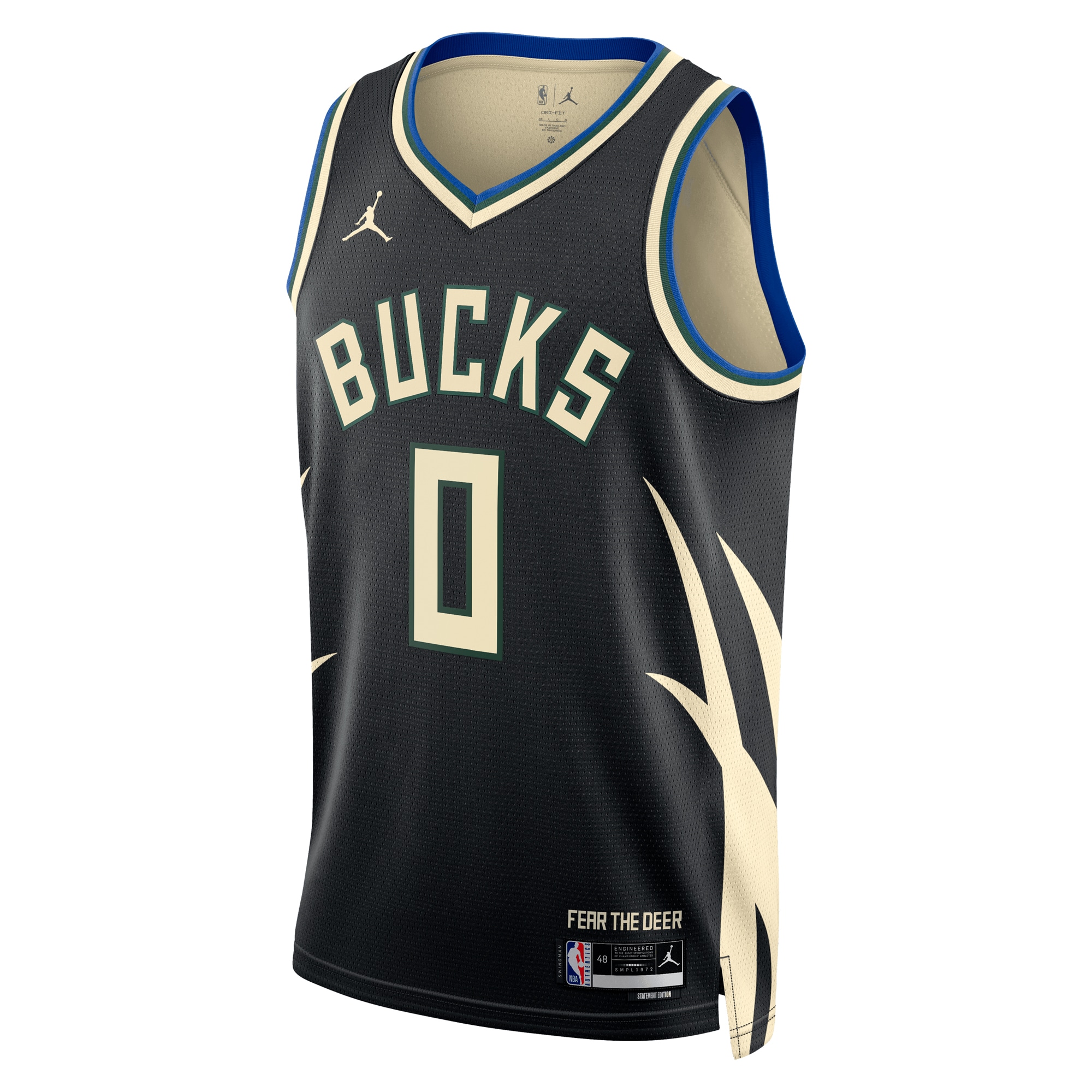Milwaukee Bucks Jordan Statement Swingman Black Damian Lillar Unisex NBA Jersey Unisex