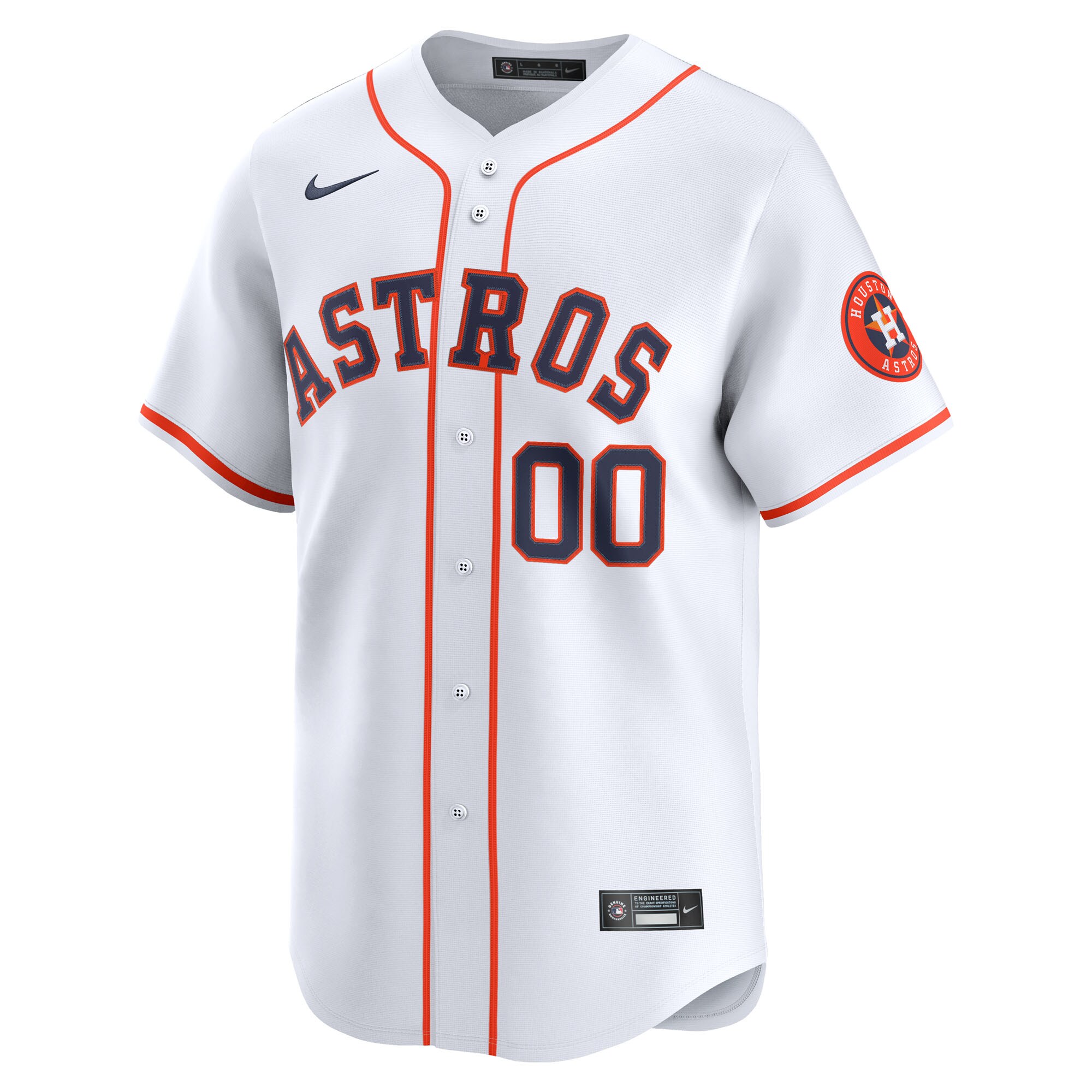 Houston Astros White Home Limited Custom MLB Jersey Men's