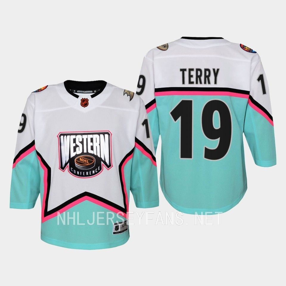 Troy Terry 19 Anaheim Ducks 2023 All Star Game White Equipment NHL Jersey Men's