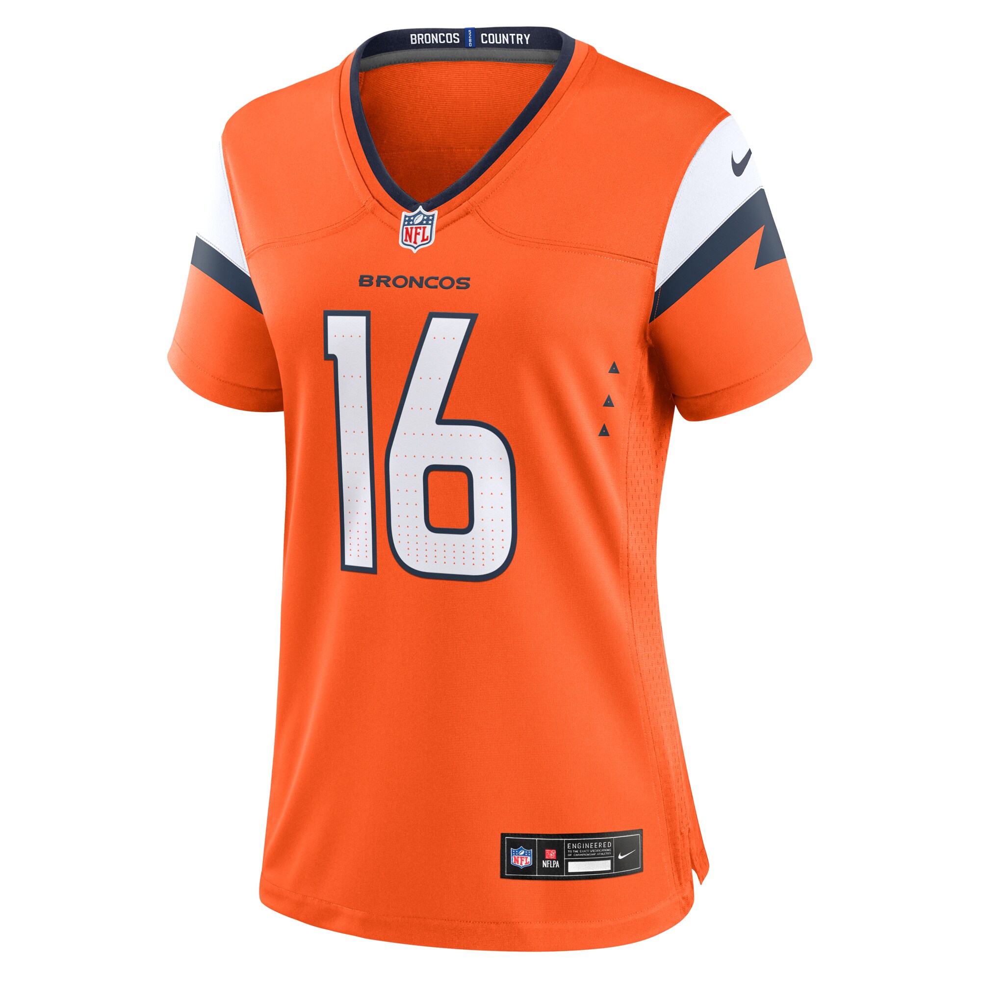 Denver Broncos Troy Franklin Orange Team Game NFL Jersey Women's