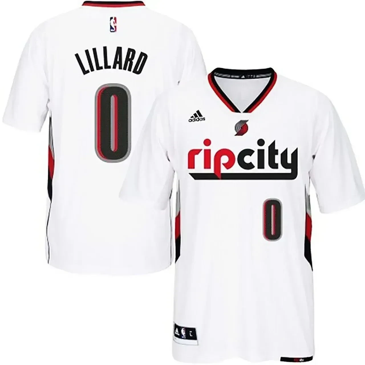 Damian Lillard Portland Trail Blazers 0 2014-15 Swingman Rip City Pride With Sleeves NBA Jersey Men's