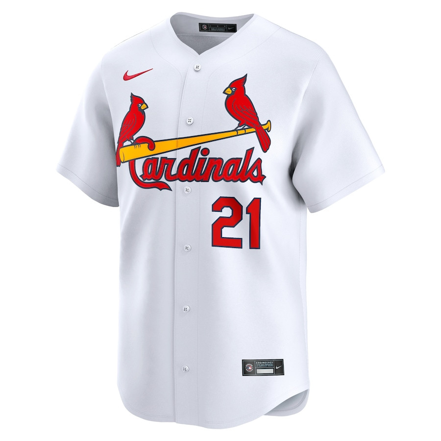 Lars Nootbaar 21 St. Louis Cardinals Home Limited White MLB Jersey Men's