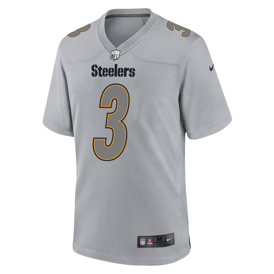 Russell Wilson 3 Pittsburgh Steelers Atmosphere Fashion Game Silver NFL Jersey Men's