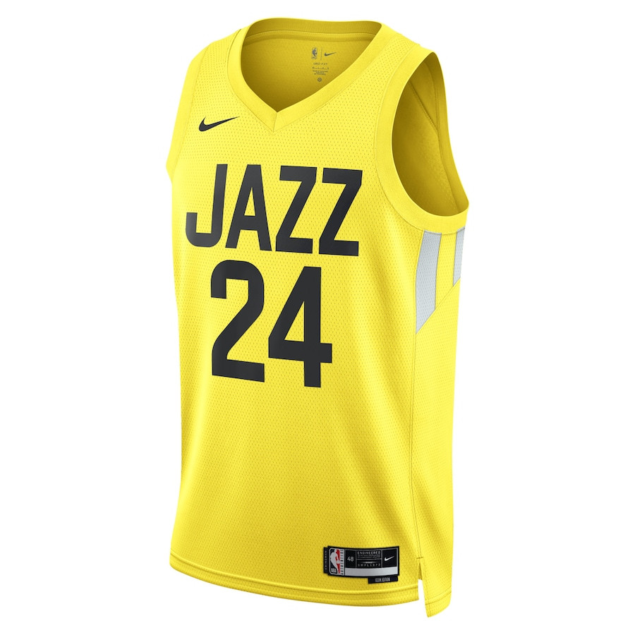Walker Kessler 24 Utah Jazz Unisex Swingman Icon Edition Gold NBA Jersey Unisex