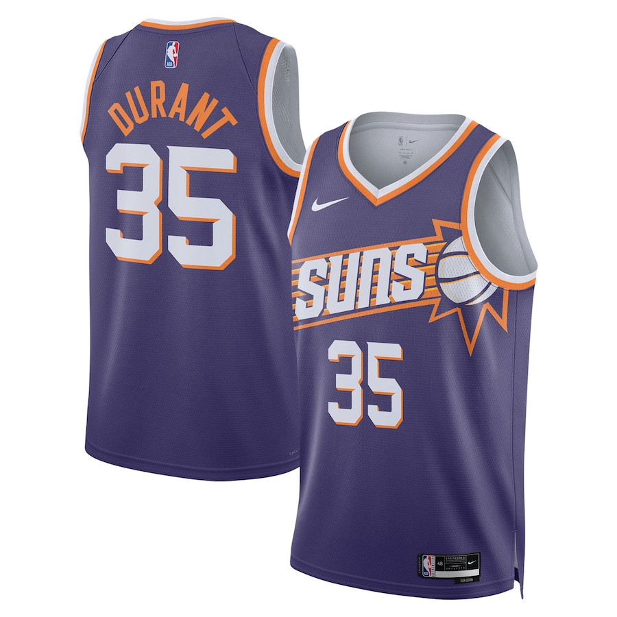 Kevin Durant 35 Phoenix Suns 2023/24 Swingman Icon Edition Purple NBA Jersey Men's