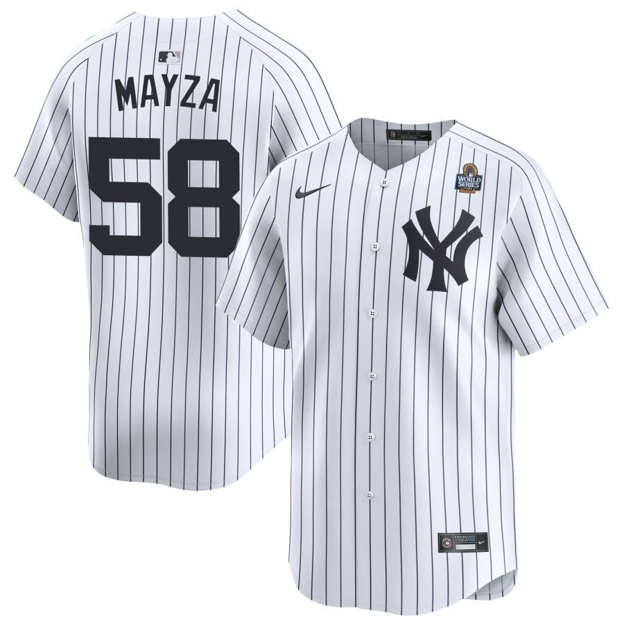 Tim Mayza 58 New York Yankees 2024 World Series Home Limited Player White MLB Jersey Men's
