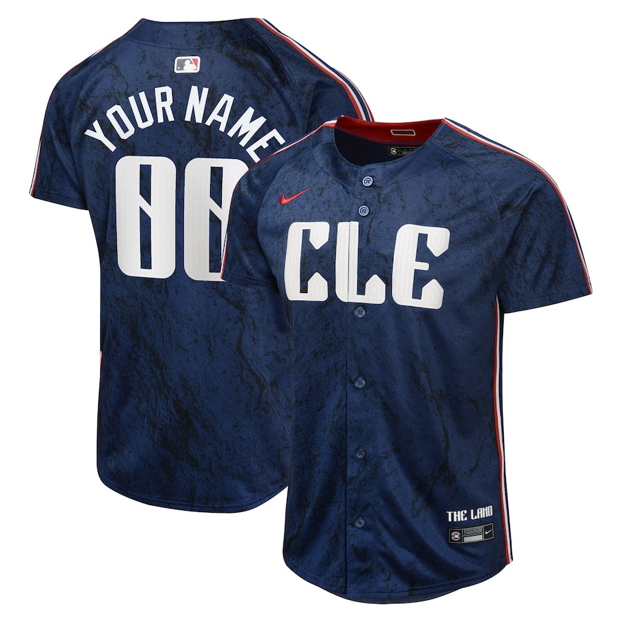 Cleveland Guardians 2024 City Connect Limited Custom Navy MLB Jersey Youth