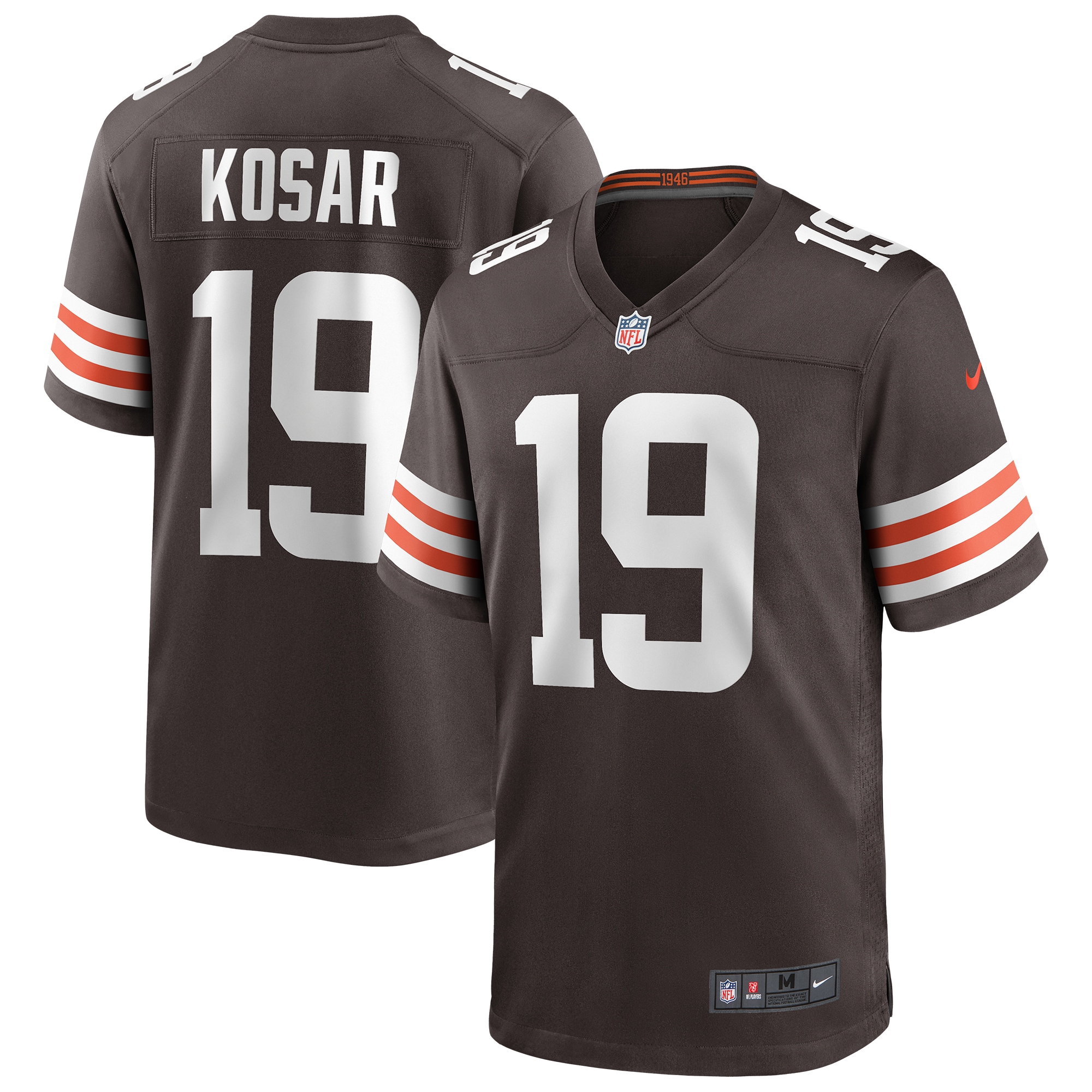 Cleveland Browns Bernie Kosar Brown Game Retired Player NFL Jersey Men's