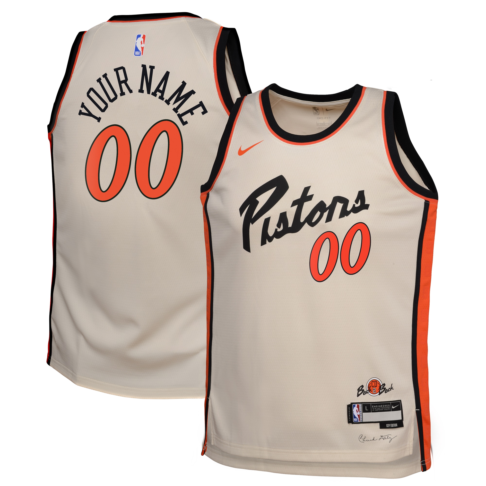Detroit Pistons City Edition Swingman 2024 Custom NBA Jersey Youth