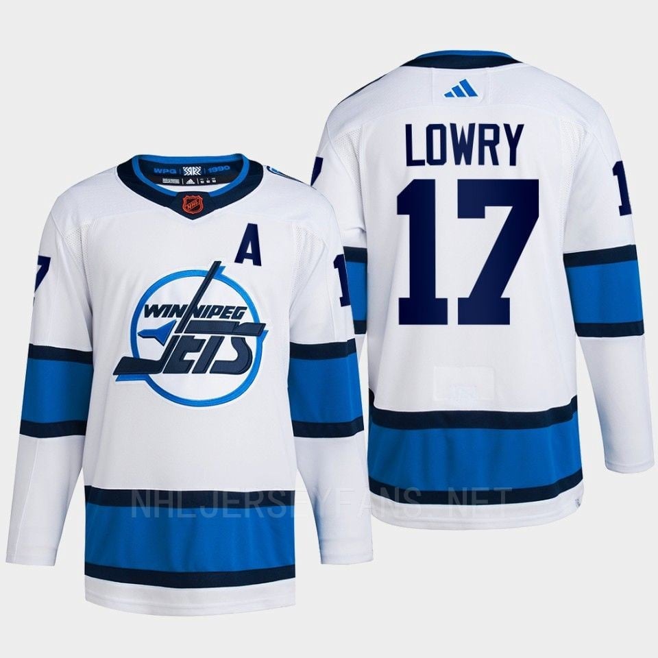 Adam Lowry 17 Reverse Retro 2.0 2022 Winnipeg Jets White Primegreen NHL Jersey Men's