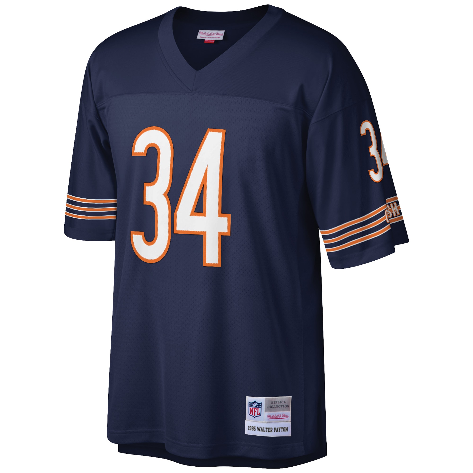 Chicago Bears Walter Payton Mitchell Ness Navy Big Tall 1985 Retired Player NFL Jersey Men's