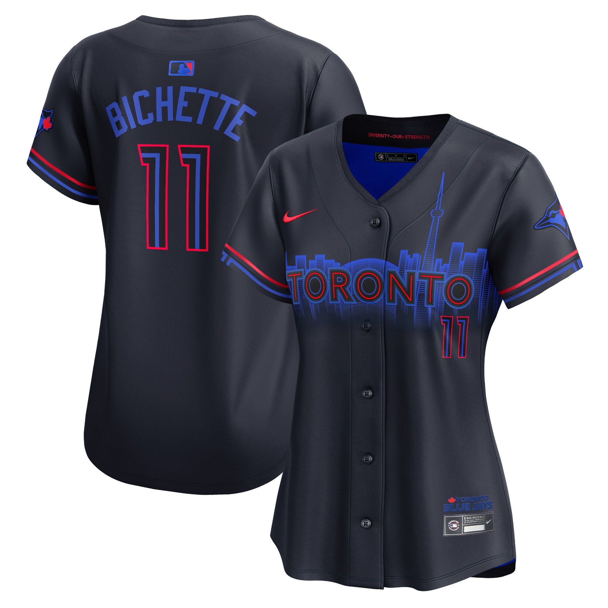 Toronto Blue Jays Bo Bichette Navy 2024 City Connect Limited Player MLB Jersey Women's