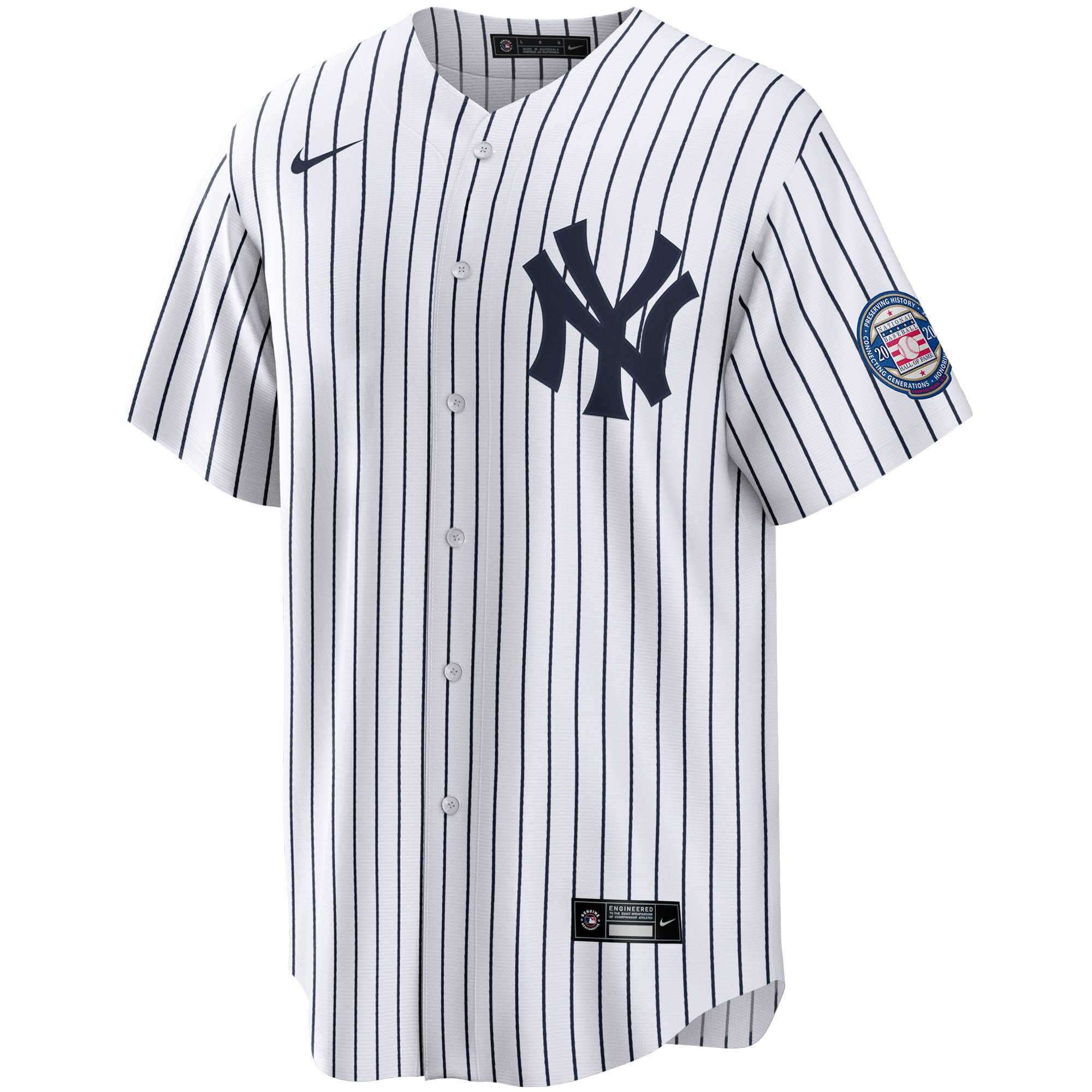 New York Yankees Derek Jeter White/Navy 2020 Hall of Fame Induction Home Player Name MLB Jersey Men's